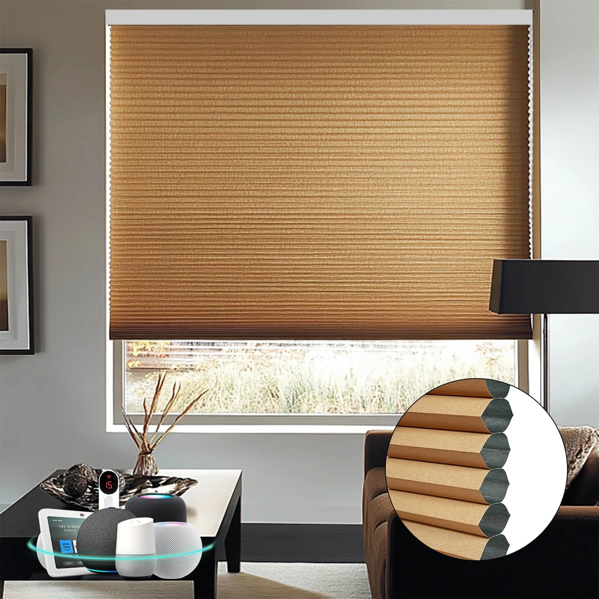 Blackout Motorized Cellular Shades