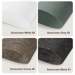 Motorized Light Filtering Roller Shades 50% Blackout Sunscreen