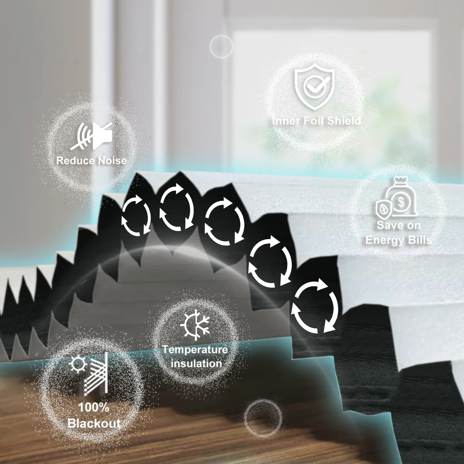 Blackout Motorized Cellular Shades