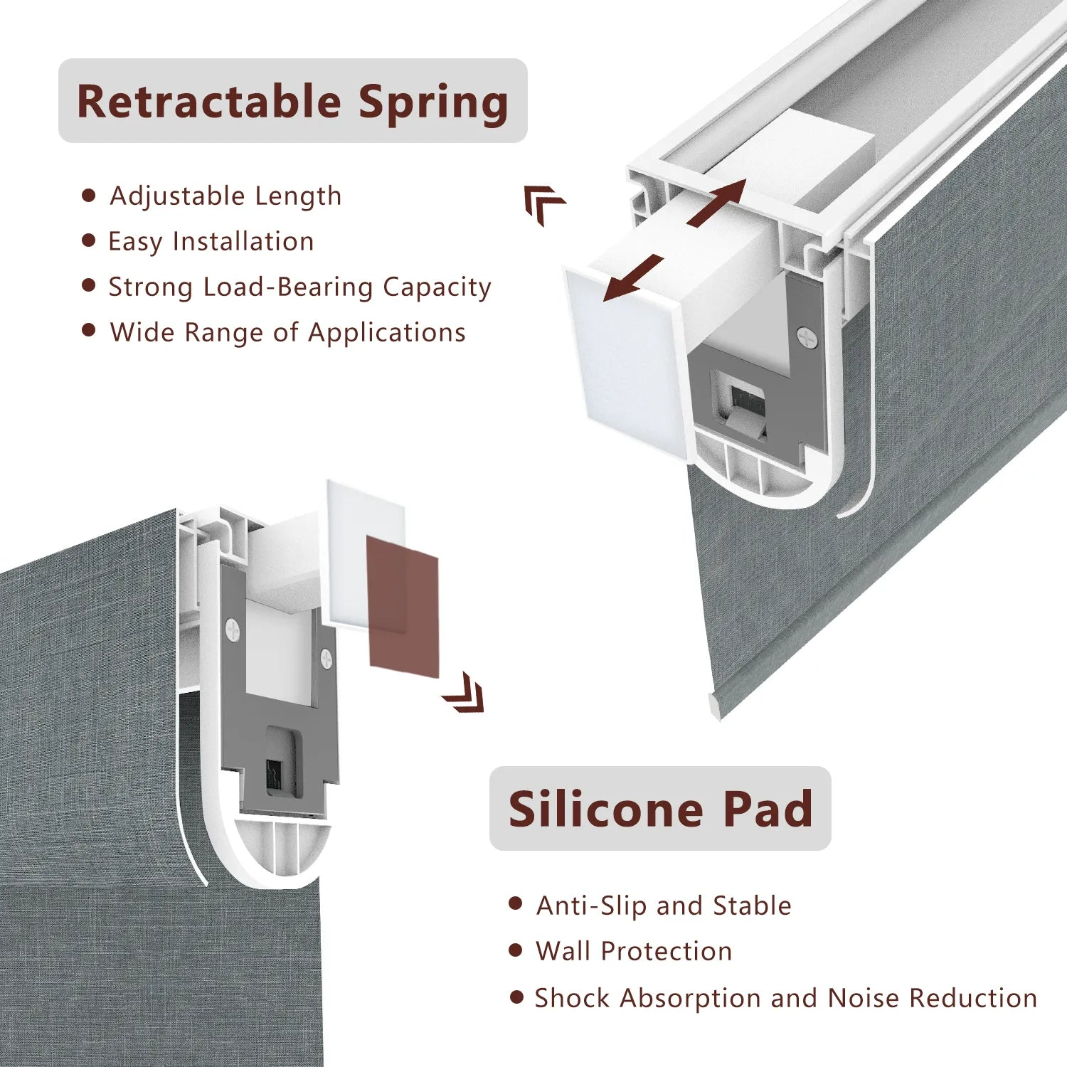 No Drill Motorized Roller Shades 100% Blackout Linen